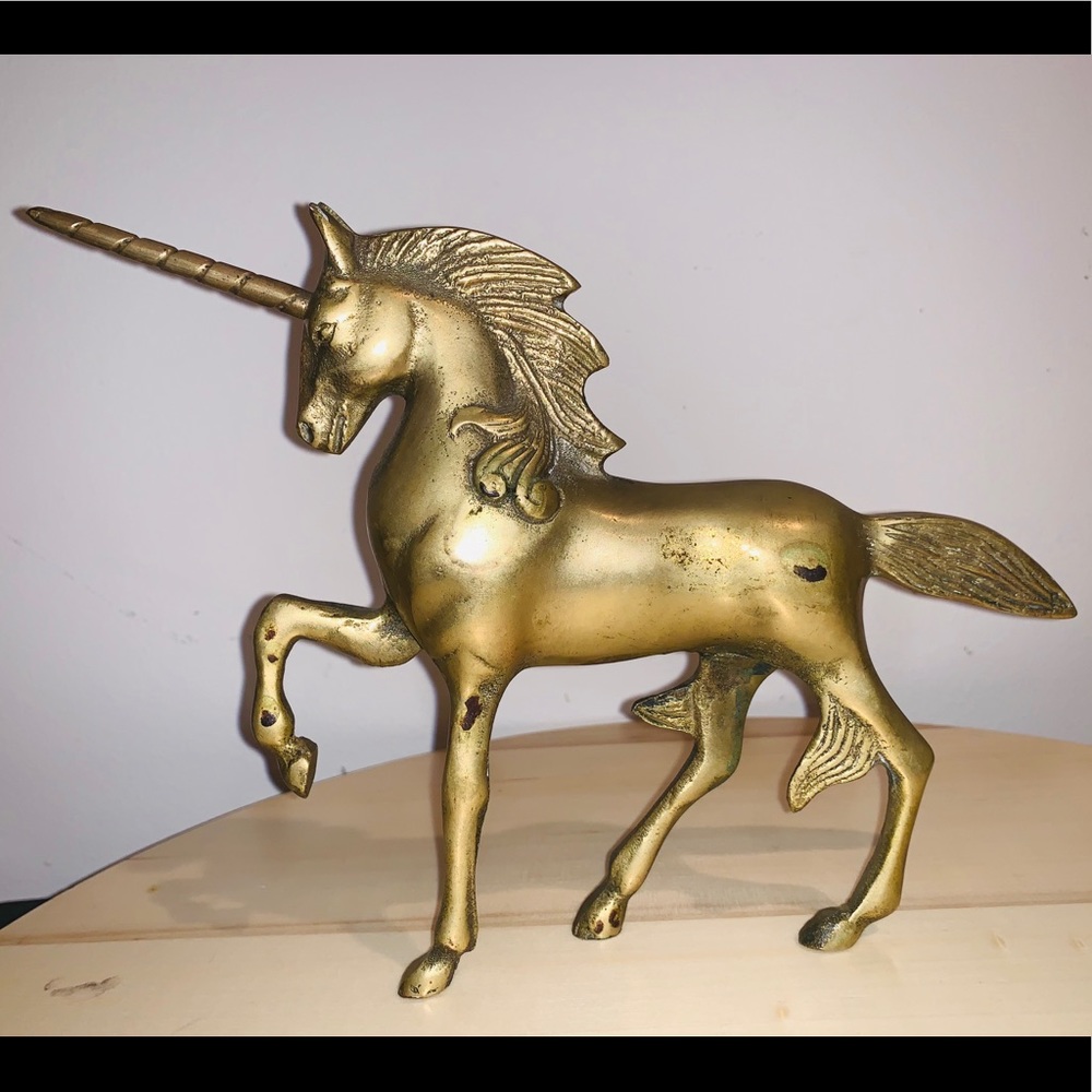 Vintage Whismical Brass Unicorn